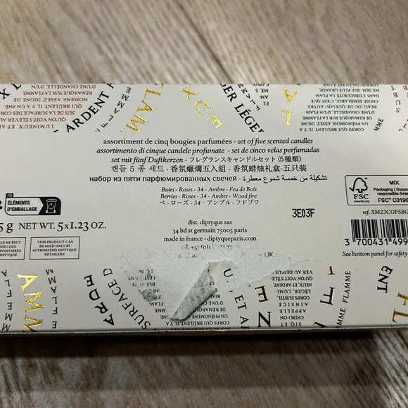 SOLD Diptyque Mini 5-Piece Candle Holiday Gift Set - Picture 4 of 4